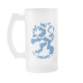 Arty Lion Frosted Glass Mug