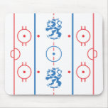 Arty Lion Hockey Rink Mousepad