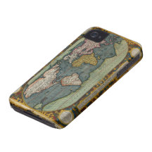 Arty Vintage Old World Map iPhone 4 Case