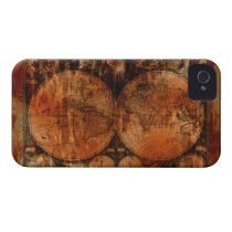 Arty Vintage Old World Map iPhone 4 Case