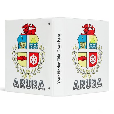 Aruba Coat of Arms Vinyl Binder by representmycountry