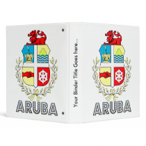 Aruba Coat of Arms Vinyl Binder