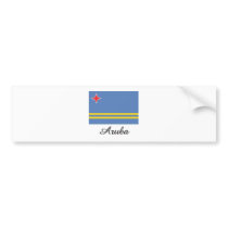Aruba Flag Design bumper stickers by flagshirt Aruba Flag Design bumper stickers