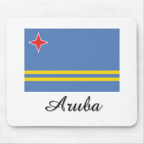 Aruba Flag Design Mouse Pad