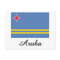 Aruba Flag Design postcards by flagshirt Aruba Flag Design postcards