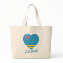 Aruba Flag Heart bags