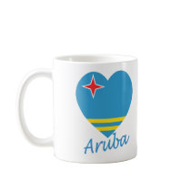 Aruba Flag Heart mugs by Vexillophile Aruba Flag Heart mugs