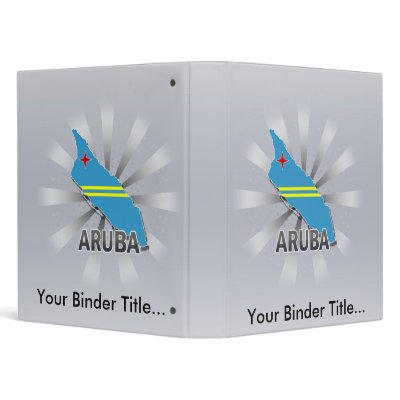 Aruba Flag Map 2.0 Binders by representmycountry