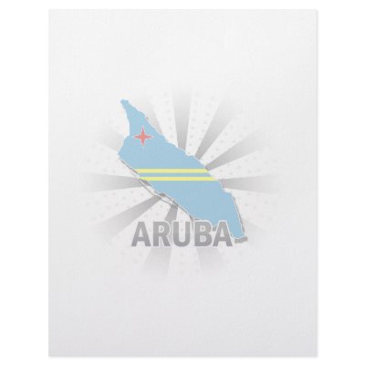 Aruba Flag Map 2.0 Customized Letterhead by representmycountry