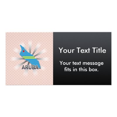 Aruba Flag Map 2.0 Picture Card by representmycountry