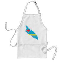 Aruba flag map aprons
