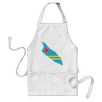 Aruba Flag Map full size Aprons