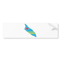 Aruba Flag Map full size Bumper Sticker