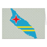 Aruba Flag Map full size Greeting Cards