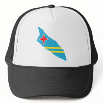 Aruba Flag Map full size Mesh Hats