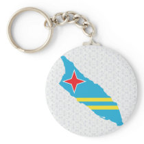 Aruba Flag Map full size Key Chain
