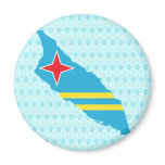 Aruba Flag Map full size Fridge Magnet