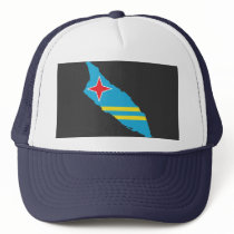 Aruba flag map hat