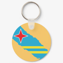 Aruba flag map keychains