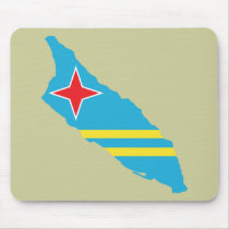 Aruba flag map mousepads by FlagStore Aruba flag map mousepads