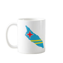 Aruba flag map mugs by FlagStore Aruba flag map mugs