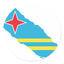 Aruba flag map stickers by FlagStore Aruba flag map stickers