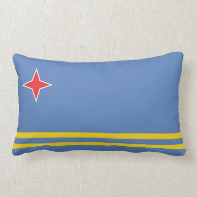 Aruba flag throw pillow by GeoKip