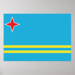 Aruba Flag Print