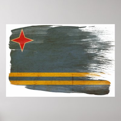 Aruba Flag Posters by Zipperedflags