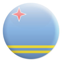 Aruba Flag Round Sticker