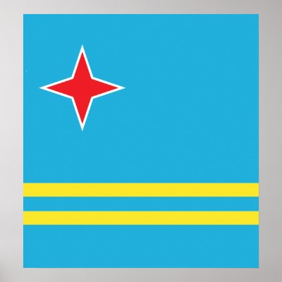 Aruba High quality Flag Poster by representmycountry