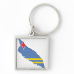 Aruba map AW Key Chains