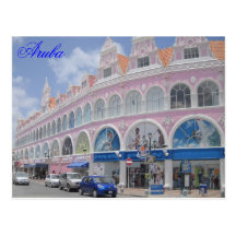Aruba, Postcard Downtown Oranjestad, Aruba