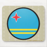 Aruba quality Flag Circle Mousepad