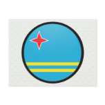 Aruba quality Flag Circle Postcard