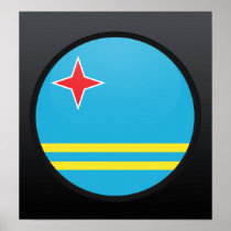 Aruba quality Flag Circle Print