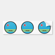 Aruba Roundel quality Flag Bumper Stickers