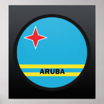 Aruba Roundel quality Flag Print