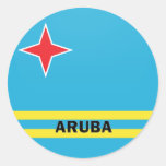 Aruba Roundel quality Flag Round Sticker