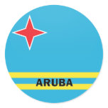 Aruba Roundel quality Flag Round Sticker