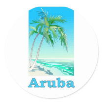Aruba Round Sticker