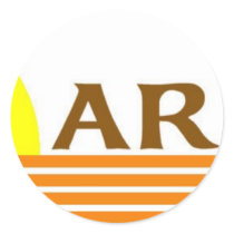 Aruba Round Stickers