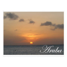 Aruba Sunset Post Card
