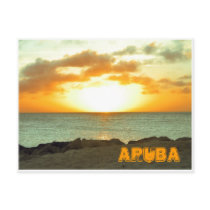 Aruba Sunset Postcard