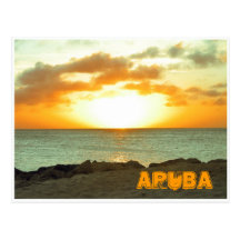 Aruba Sunset Postcard