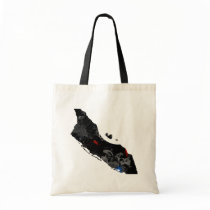 Aruba Trendy Peace Sign with Aruban map Bag