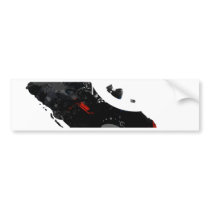Aruba Trendy Peace Sign with Aruban map Bumper Sticker