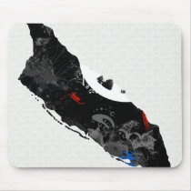 Aruba Trendy Peace Sign with Aruban map Mousepads
