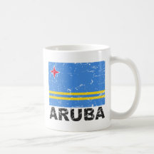 Aruba Vintage Flag Coffee Mugs