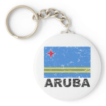 Aruba Vintage Flag Keychains